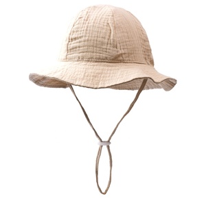 Cappello da pescatore in cotone di alta qualità, bel cappello per la protezione solare appena nato, in tinta unita traspirante, comodo per una gita Casual - Product Image 3
