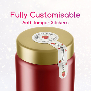 Mạnh mẽ dính vĩnh viễn Sticker tùy chỉnh chai an Ninh Nhãn Làm xáo trộn bằng chứng thực phẩm con dấu Sticker - Product Image 2