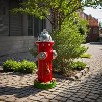 Statue de chien de bouche d'incendie en résine Design réaliste et art sur le thème des animaux de compagnie Ornement extérieur de jardin moderne Cadeau d'affaires
