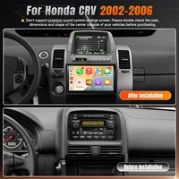 Lecteur MP5 2 DIN 9 pouces pour Honda CRV 2002-2006, autoradio sans fil Carplay DSP FM BT USB Android Auto OEM