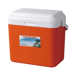 Caja enfriadora eléctrica portátil de plástico PP, PE, PU, para acampar, latas grandes de 24L, para uso alimenticio, promoción personalizada, venta al por mayor - Product Image 1