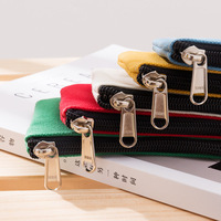 Dompet Koin Kanvas DIY Warna Solid dengan Resleting, Tas Kunci Mini, Kantong Uang, Dompet Koin Sederhana untuk Wanita Pria, Dompet Kecil, Hadiah untuk Anak