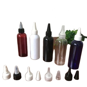 Custom Empty 4oz 8oz Pigment Glue Hair Dye <b>Squeeze</b> Twist Cap Plastic Hair Oil <b>Bottle</b> With Applicator - Product Image 2