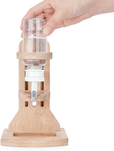 Bottiglia d'Acqua Ecologica in Legno con Supporto per Criceti Nano Siriani Gerbilli Topi Ratti Degu e Piccoli Roditori (Bianco) - Product Image 2