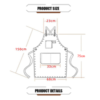 Tablier de travail robuste, imperméable et réutilisable, avec impression de logo personnalisé, bretelles réglables, grandes poches, en polyester