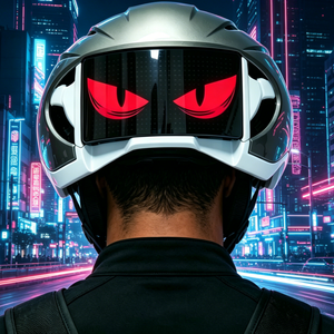 Casque de vélo avec écran LED RGB DIY, contrôle par application téléphonique, casque avec écran LED personnalisable, panneau de casque de vélo intelligent - Product Image 1
