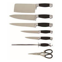 HSK Ensemble de 5 couteaux de cuisine damas de haute qualité avec bloc à couteaux