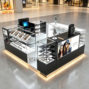 Kiosque à lunettes personnalisable pour centre commercial, vitrine haut de gamme pour lunettes, comptoir de vente au détail pour opticien avec logo - Product Image 6