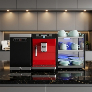 Cafetera Automática para el Hogar, Cafetera Espresso Totalmente Automática de Granos a Taza con Espumador de Leche Integrado - Product Image 1