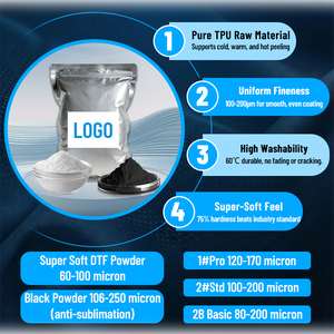 DTFパウダーシェーカーホットメルトTPU DTFバルク1kgホワイトブラックソフト超微細DTFパウダーデジタル印刷用 - Product Image 2