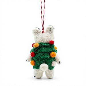 Best Himalaya Handmade Certified Wool <b>Felt</b> Polar Bear Christmas Holiday Wall Hanging Ornament Eco-Friendly Indoor Traditional - Product Image 4