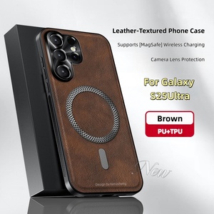 Étui de téléphone magnétique en cuir PU de luxe pour <span class=keywords><strong>Samsung</strong></span> S25 S24 S23 Ultra A16 A36 A55 A35 A15 Mobiles nouveau Design accessoires - Product Image 4