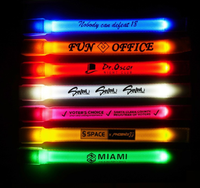 Bracelet LED personnalisé pour boîte de nuit, bracelet lumineux en tissu, bracelets promotionnels lumineux pour événements