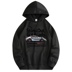 Sweat-shirts d'hiver unisexes surdimensionnés personnalisés en usine, 100 % coton polaire uni avec motif imprimé, brodé et design 3D en relief, poche décontractée - Product Image 1