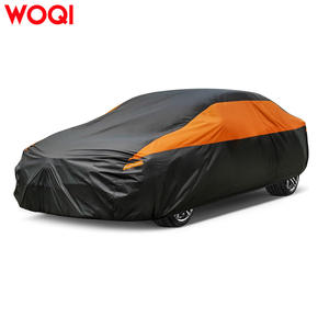 Funda para Auto Hatchback Woqi, Poliéster 190T, Impermeable, Negro Naranja, Dos Tonos, Protección para Todo Clima, Tallas SMLXL - Product Image 4