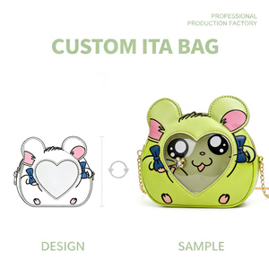<span class=keywords><strong>Sac</strong></span> Ita personnalisé avec fenêtre en forme de cœur, ensemble cadeau assorti avec porte-clés et épingles de dessin animé, sacs <span class=keywords><strong>à</strong></span> <span class=keywords><strong>main</strong></span> pochette pour femmes, <span class=keywords><strong>pas</strong></span> <span class=keywords><strong>cher</strong></span> - Product Image 4
