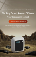 Diffuseur de parfum électrique écologique sans eau à deux fluides, avec minuterie, nébulisation, fonctionne sur batterie, contrôlé par application, garantie 1 an