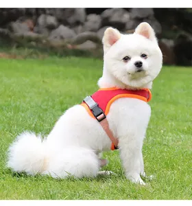 Suede Composite Soft Sponge Fashion Pet Harness Wholesale Dog Harness Release Adjustable Reflective Harness