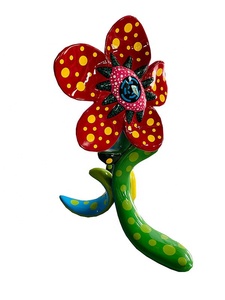 Fournisseur d'usine, sculpture de fleurs géante en fibre de verre personnalisée, colorée, pour décoration de Noël en intérieur/extérieur - Product Image 2