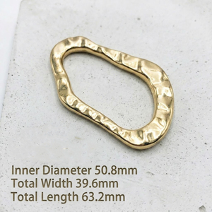 Fibbia ad anello in metallo irregolare resistente all'acqua di mare, connettore a gancio liquido organico per costumi da bagno di lusso e abbigliamento da spiaggia - Product Image 3