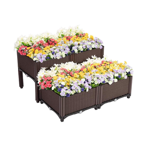 上げられたプラスチック製の庭の植木鉢キット屋外の野菜と花の植物のスタンド-野菜と花を育てるためのボックス - Product Image 6