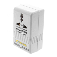 SW-S12 100W 110V-220V 220V-110V Step-Up Convertisseur de Tension Transformateur De Puissance De Voyage Blanc