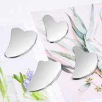 Barre de massage Gua Sha en acier inoxydable pour le visage et le corps, outil d'acupuncture pour le lifting du menton, grattoir pour les membres et le dos