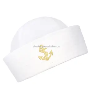 Professional Custom 100% Cotton White Personalized Kids Sailor Hat