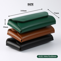 Logo personnalisé classique couleur unie PU étui à lunettes lunettes de protection en cuir souple sac de rangement étui pour lunettes emballage