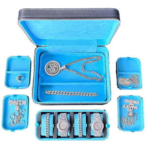 <strong>Zipper</strong> Travel Jewelry Organizer Box Rectangle PU Leather Storage for Multiple Earrings Rings Necklaces <strong>Bracelets</strong> - Product Image 2