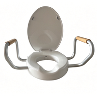 Couvre-siège de toilette surélevé avec accoudoirs de soutien