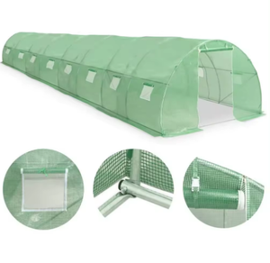 12x3x2m Métal Galvanisé Jardinage <span class=keywords><strong>Jardin</strong></span> Serres <span class=keywords><strong>Tunnel</strong></span> Serre Métal <span class=keywords><strong>Tube</strong></span> + PE Couverture Nature Sous Pression Type De Bois Traité - Product Image 5