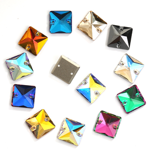 Xichuan, оптовая продажа, 12, 14, 16, 22 мм, квадратная пришивка, камень, плоская спина, Хрустальные стеклянные стразы K9, аксессуары для одежды - Product Image 1