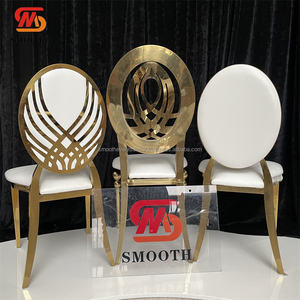 LISSE luxe Design avancé chaise de salle à manger or acier inoxydable coussins colorés chaises de mariage événements décoration - Product Image 3