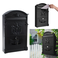 Boîte aux lettres murale vintage européenne en métal gaufré verrouillable, vente en gros OEM ODM