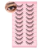 Cils personnalisables Lizi style manga et anime japonais-coréen, effet fée, aspect elfe, en cheveux synthétiques semi-faits à la main, transparents et invisibles
