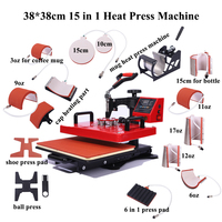 Presse à chaud multifonction 15 en 1, 38*38cm, équipement de transfert thermique