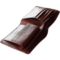 Dompet Kartu Lipat RFID Blocking Custom, Tipis untuk Pria dengan Kantong Koin, Minimalis, Bahan Kulit Halus, Tempat Kartu Kredit untuk Penggunaan Sehari-hari