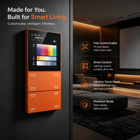 Panneau de commande intelligent Android multifonctionnel, écran tactile LCD 4 pouces, prise en charge 485 KNX, audio 2*15W pour hôtel, villa, mur