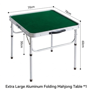 Lightweight Aluminum Alloy <strong>Folding</strong> Mahjong <strong>Table</strong> Modern Design Portable Outdoor Dining <strong>Card</strong> Game <strong>Table</strong> for Family Kids - Product Image 1