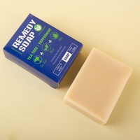 Lavado corporal orgánico natural de etiqueta privada para curar jabón de remedio nutritivo de menta de árbol de té de limpieza refrescante