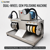 Machine à polir les pierres précieuses BANMO, tout-en-un, meuleuse multi-roues, poste de travail lapidaire de table avec tuyaux d'extraction de poussière et d'éclairage
