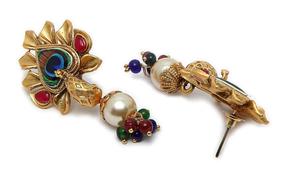 Ensemble de bijoux d'imitation de qualité fine pour femmes avec collier multicolore et boucles d'oreilles multicolores pour les cadeaux pour la vente à l'exportation - Product Image 4