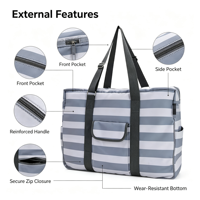 Sac fourre-tout en toile de couleur unie pour femme BSCI, grande capacité, sac à main avec bretelles réglables, résistant à l'eau, pour les courses quotidiennes