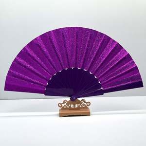 Abanico de Mano de Tela de Poliéster con Logotipo Personalizado, Abanico Plegable Clásico de Plástico Plano para Damas, para Actividades al Aire Libre de Verano - Product Image 3