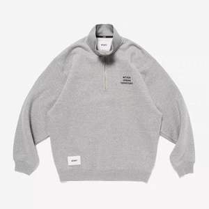 Pull-over Homme Col Montant Demi-Zip Broderie Lettres Style Décontracté Streetwear Tricoté Automne-Hiver 2024 - Product Image 4