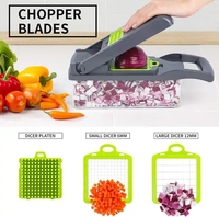 Mandoline de cuisine 12-en-1 en plastique alimentée par USB, coupe-fruits et légumes, hachoir à oignon, trancheuse à légumes, outils portables pour la maison