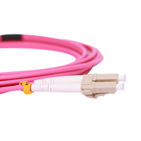 Penjualan Langsung Pabrik Kabel Serat Optik Multimode Duplex OM4 LC-UPC yang Dapat Disesuaikan 3.0mm Panjang 1M-70M Kabel Patch Optik