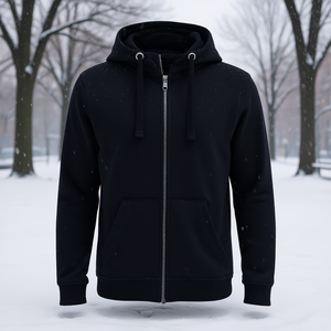 Sweat-shirt personnalisé Reklo Industries pour homme, entièrement zippé, en molleton de coton, chaud pour l'hiver, décontracté, avec poche et impression de logo personnalisée - Product Image 2