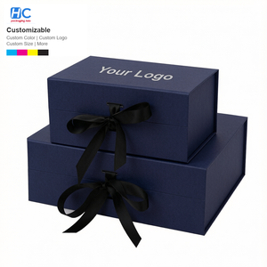 Caja de regalo magnética plegable premium para bolsos de cuero de lujo, embalaje minorista, elegante estuche rígido de cartón. - Product Image 2